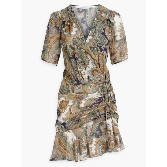 Veronica Beard Paisley Silk Chiffon Dress